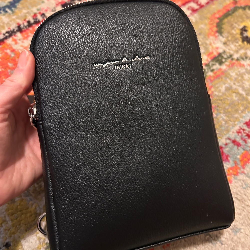 Amazon Anti Theft Black Leather Crossbody Sling Bag - Picture 5 of 15